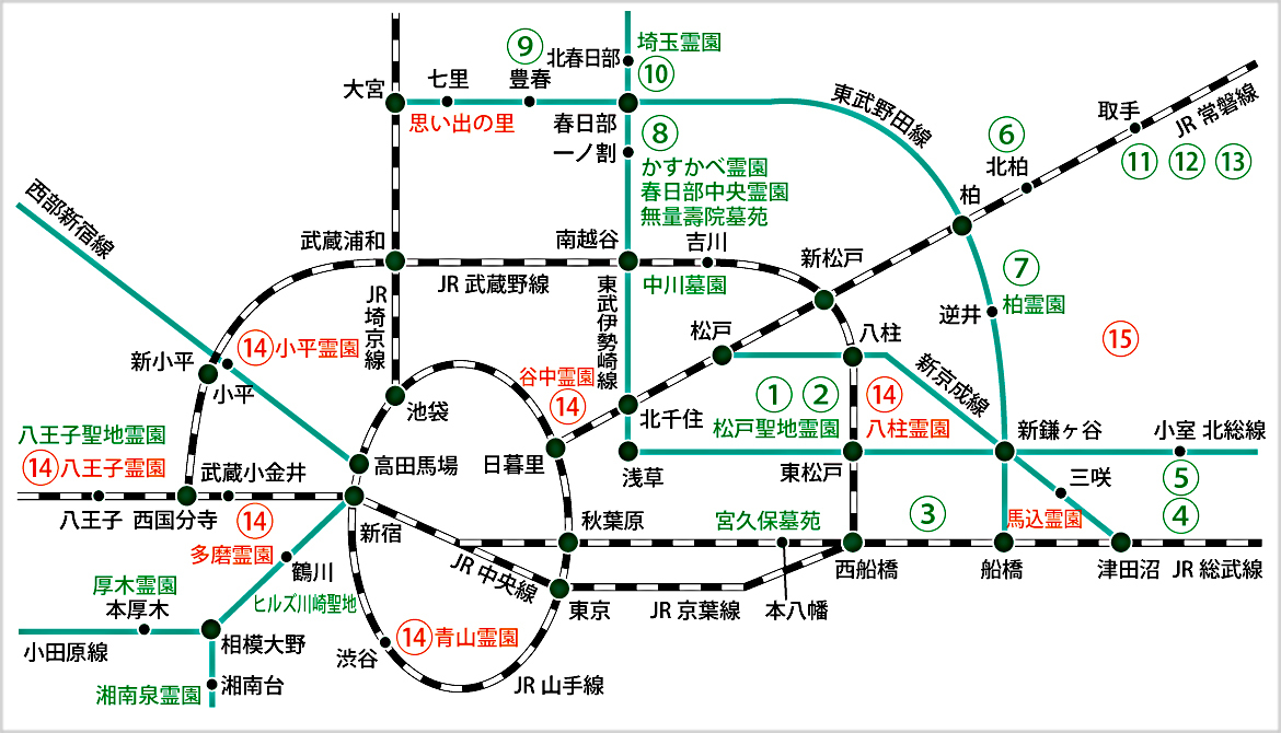 お取り扱い路線図